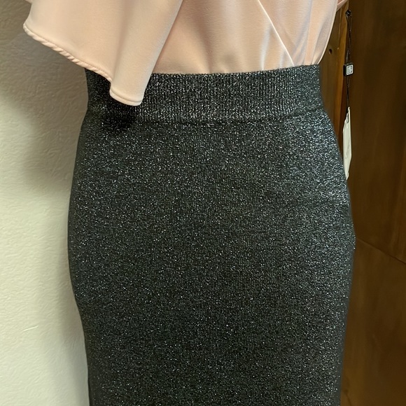 Nordstrom Halogen Black Side Slit Metallic Knit - Picture 7 of 7